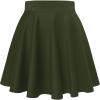 imageHybrid ampamp Company Women Basic Versatile Skirts Stretchy Flared Mini Skater SkirtOlive
