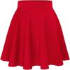 imageHybrid ampamp Company Women Basic Versatile Skirts Stretchy Flared Mini Skater SkirtRed