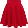 imageHybrid ampamp Company Women Basic Versatile Skirts Stretchy Flared Mini Skater SkirtRed