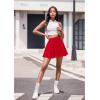 imageHybrid ampamp Company Women Basic Versatile Skirts Stretchy Flared Mini Skater SkirtRed