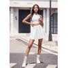 imageHybrid ampamp Company Women Basic Versatile Skirts Stretchy Flared Mini Skater SkirtWhite