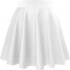 imageHybrid ampamp Company Women Basic Versatile Skirts Stretchy Flared Mini Skater SkirtWhite