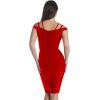 imageHybrid ampamp Company Womens Elegance V Neck Stretch Chic Bandage DressDrbd132red
