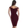 imageHybrid ampamp Company Womens Elegance V Neck Stretch Chic Bandage DressDrbd132wine
