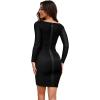 imageHybrid ampamp Company Womens Elegance V Neck Stretch Chic Bandage DressDrbd197black
