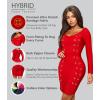 imageHybrid ampamp Company Womens Elegance V Neck Stretch Chic Bandage DressDrbd197red