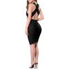 imageHybrid ampamp Company Womens Elegance V Neck Stretch Chic Bandage DressDrbd70709black