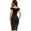 imageHybrid ampamp Company Womens Elegance V Neck Stretch Chic Bandage DressDrbdy420black