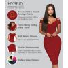 imageHybrid ampamp Company Womens Elegance V Neck Stretch Chic Bandage DressDrbdy420red