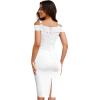 imageHybrid ampamp Company Womens Elegance V Neck Stretch Chic Bandage DressDrbdy420white