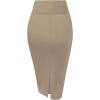 imageHybrid ampamp Company Womens Pencil Skirt Premium Nylon Ponte Stretch Office Made in The USA Below KneeKhaki