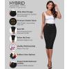 imageHybrid ampamp Company Womens Pencil Skirt Premium Nylon Ponte Stretch Office Made in The USA Below KneeKsk45006black