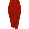 imageHybrid ampamp Company Womens Pencil Skirt Premium Nylon Ponte Stretch Office Made in The USA Below KneeKsk45006red