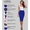 imageHybrid ampamp Company Womens Pencil Skirt Premium Nylon Ponte Stretch Office Made in The USA Below KneeKsk45006royal
