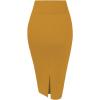 imageHybrid ampamp Company Womens Pencil Skirt Premium Nylon Ponte Stretch Office Made in The USA Below KneeMustard