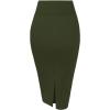 imageHybrid ampamp Company Womens Pencil Skirt Premium Nylon Ponte Stretch Office Made in The USA Below KneeOlive