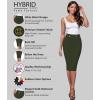 imageHybrid ampamp Company Womens Pencil Skirt Premium Nylon Ponte Stretch Office Made in The USA Below KneeOlive