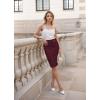 imageHybrid ampamp Company Womens Pencil Skirt Premium Nylon Ponte Stretch Office Made in The USA Below KneeWine