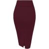 imageHybrid ampamp Company Womens Pencil Skirt Premium Nylon Ponte Stretch Office Made in The USA Below KneeWine