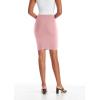imageHybrid ampamp Company Womens Pencil Skirt Premium Ponte Basic Solid Stretch Above Knee Side SlitKsk450121073tblush