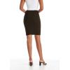 imageHybrid ampamp Company Womens Pencil Skirt Premium Ponte Basic Solid Stretch Above Knee Side SlitKsk450121073tbrown