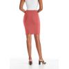 imageHybrid ampamp Company Womens Pencil Skirt Premium Ponte Basic Solid Stretch Above Knee Side SlitKsk450121073tcoral