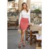 imageHybrid ampamp Company Womens Pencil Skirt Premium Ponte Basic Solid Stretch Above Knee Side SlitKsk450121073tcoral