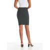 imageHybrid ampamp Company Womens Pencil Skirt Premium Ponte Basic Solid Stretch Above Knee Side SlitKsk450121073tgunmetal