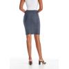 imageHybrid ampamp Company Womens Pencil Skirt Premium Ponte Basic Solid Stretch Above Knee Side SlitKsk450121073theather Navy