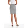 imageHybrid ampamp Company Womens Pencil Skirt Premium Ponte Basic Solid Stretch Above Knee Side SlitKsk450121073theathergre
