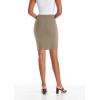 imageHybrid ampamp Company Womens Pencil Skirt Premium Ponte Basic Solid Stretch Above Knee Side SlitKsk450121073tkhaki
