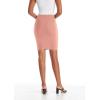 imageHybrid ampamp Company Womens Pencil Skirt Premium Ponte Basic Solid Stretch Above Knee Side SlitKsk450121073tlight Corall