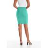 imageHybrid ampamp Company Womens Pencil Skirt Premium Ponte Basic Solid Stretch Above Knee Side SlitKsk450121073tmint