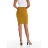 imageHybrid ampamp Company Womens Pencil Skirt Premium Ponte Basic Solid Stretch Above Knee Side SlitKsk450121073tmustrd