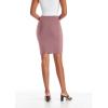 imageHybrid ampamp Company Womens Pencil Skirt Premium Ponte Basic Solid Stretch Above Knee Side SlitKsk450121073trose