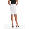imageHybrid ampamp Company Womens Pencil Skirt Premium Ponte Basic Solid Stretch Above Knee Side SlitKsk450121073twhite