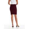 imageHybrid ampamp Company Womens Pencil Skirt Premium Ponte Basic Solid Stretch Above Knee Side SlitKsk450121073twine