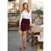 imageHybrid ampamp Company Womens Pencil Skirt Premium Ponte Basic Solid Stretch Above Knee Side SlitKsk450121073twine