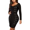 imageHybrid ampamp Company Womens Elegance V Neck Stretch Chic Bandage DressDrbd197black