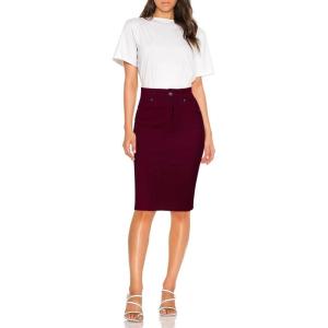 imageHybrid ampamp Company Womens Super Comfy Ultra Stretch Skirt Knee Length with PocketsSk44876burgundy