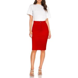 imageHybrid ampamp Company Womens Super Comfy Ultra Stretch Skirt Knee Length with PocketsSk44876red