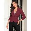 imageHybrid ampamp Company Women Super Comfy Ponte Office Blazer1073tdrkred
