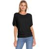 imageHybrid ampamp Company Womens Super Comfy Boat Neck Dolman Top ShirtBlack