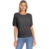 imageHybrid ampamp Company Womens Super Comfy Boat Neck Dolman Top ShirtCharcoal