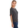 imageHybrid ampamp Company Womens Super Comfy Boat Neck Dolman Top ShirtCharcoal