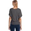 imageHybrid ampamp Company Womens Super Comfy Boat Neck Dolman Top ShirtCharcoal