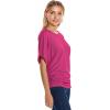 imageHybrid ampamp Company Womens Super Comfy Boat Neck Dolman Top ShirtFuchsia