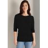 imageHybrid ampamp Company Womens Super Comfy Boat Neck Dolman Top ShirtLong Sleeveblack