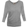 imageHybrid ampamp Company Womens Super Comfy Boat Neck Dolman Top ShirtLong Sleevehgrey