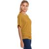 imageHybrid ampamp Company Womens Super Comfy Boat Neck Dolman Top ShirtMustard